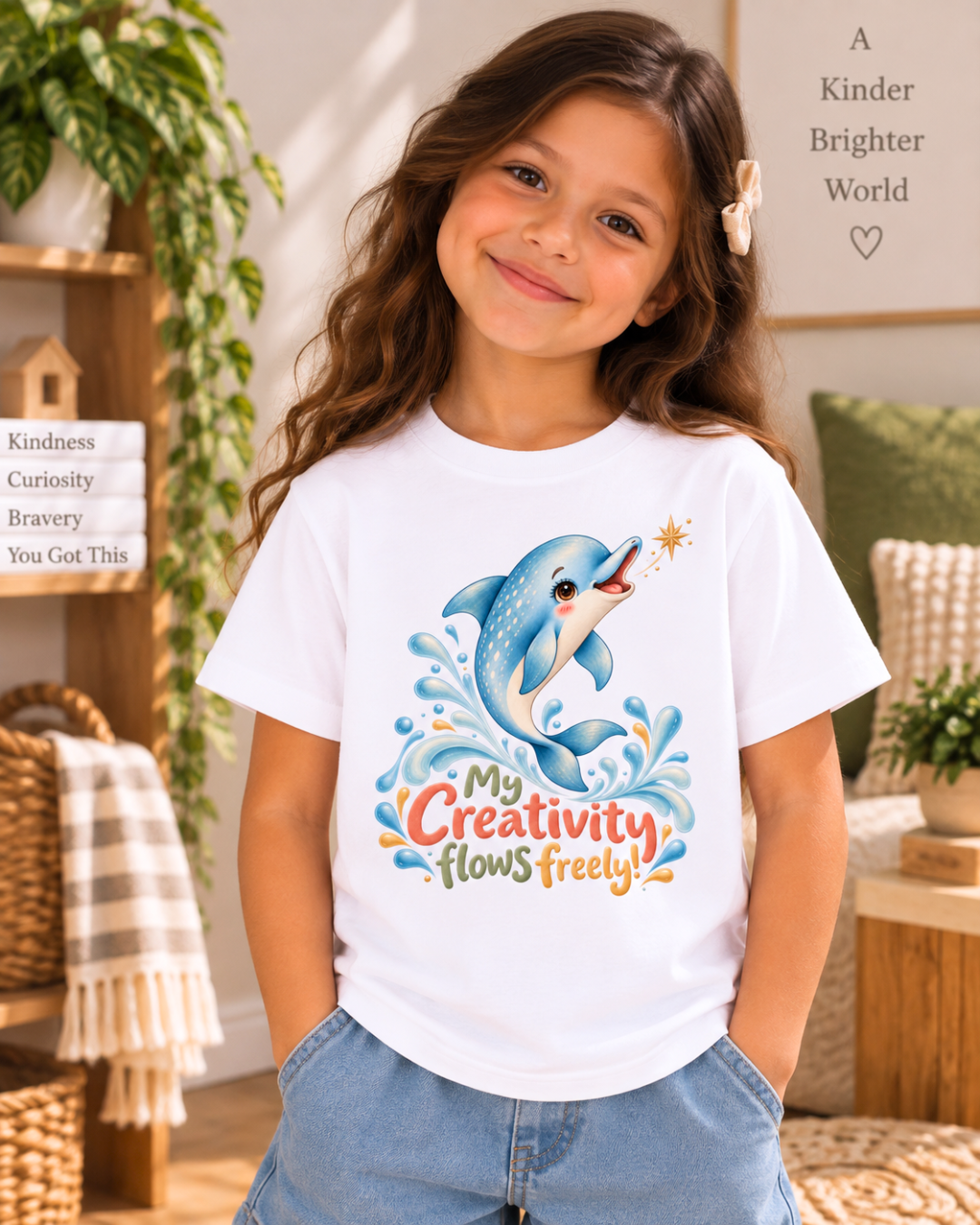 My Creativity Flows Freely Dolphin Unisex Kids Tee